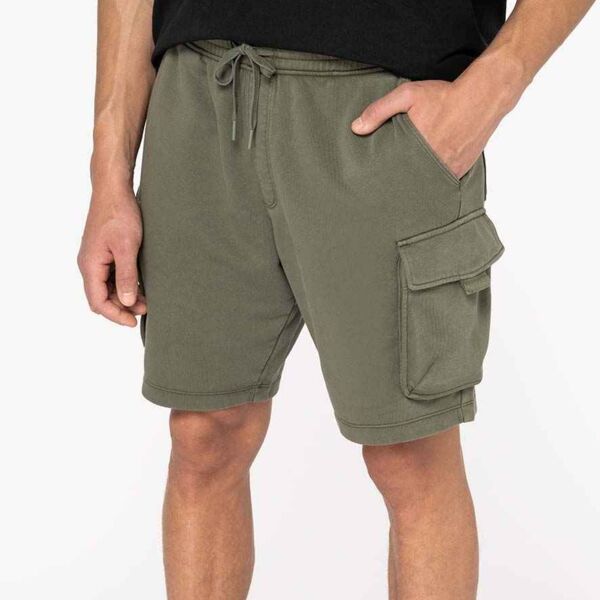 Native Spirit French Terry Washed Effect Cargo Shorts Thumbnail