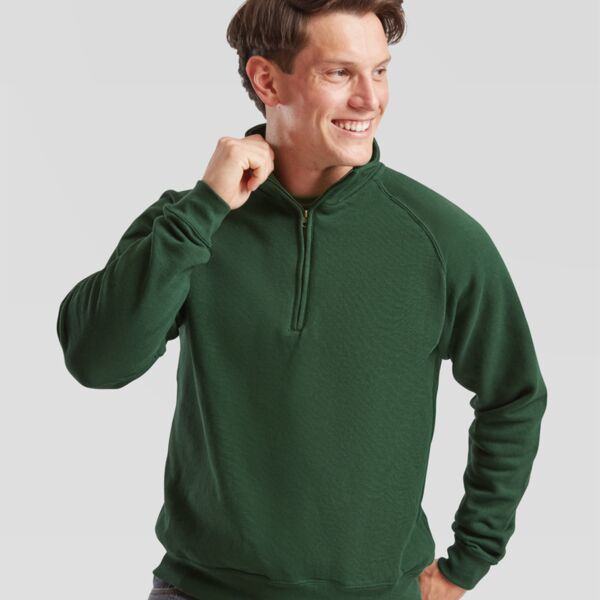 Fruit of the Loom Classic Zip Neck Sweatshirt Thumbnail