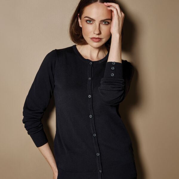 Kustom Kit Ladies Arundel Round Neck Cardigan Thumbnail