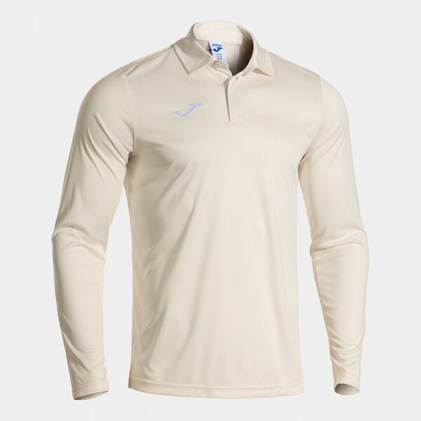 CRICKET LONG SLEEVE POLO WHITE Thumbnail
