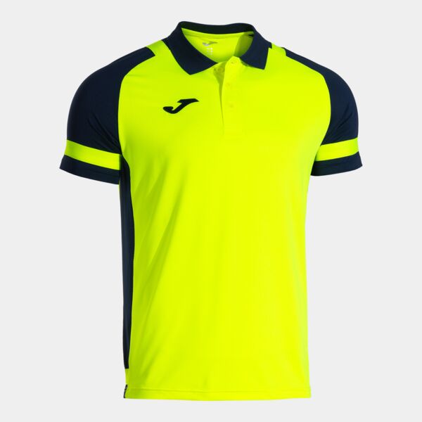 PHOENIX III SHORT SLEEVE POLO FLUOR YELLOW NAVY BLUE Thumbnail