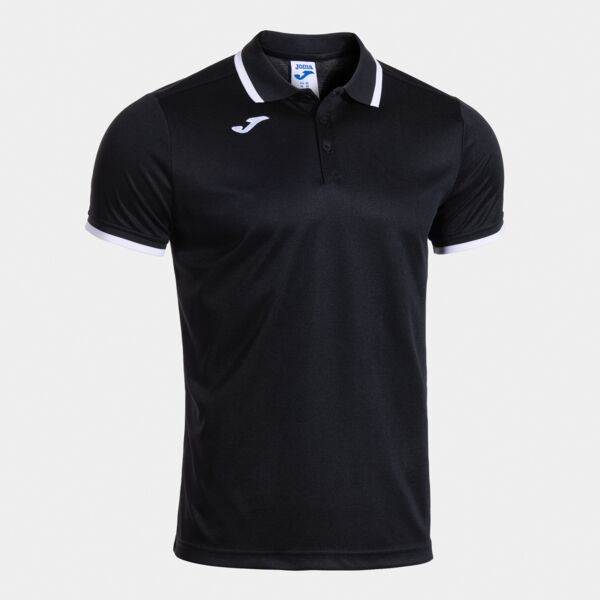COMBI PREMIUM SHORT SLEEVE POLO BLACK WHITE Thumbnail