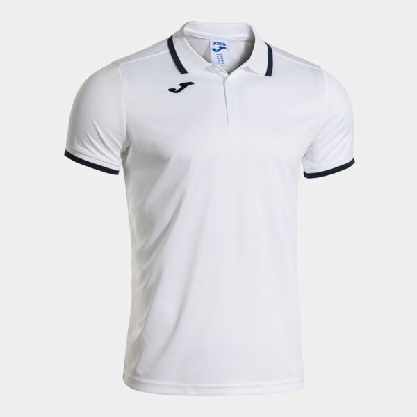 COMBI PREMIUM SHORT SLEEVE POLO WHITE NAVY BLUE Thumbnail