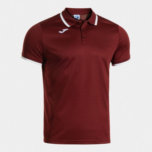 COMBI PREMIUM SHORT SLEEVE POLO BURGUNDY WHITE Thumbnail