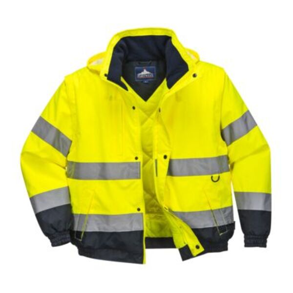 Hi-Vis 2-in-1 Contrast Bomber Jacket  Thumbnail