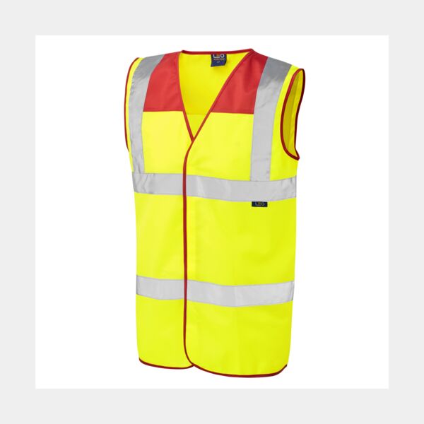 BRADWORTHY Leo EcoViz Red Yoke Waistcoat Thumbnail