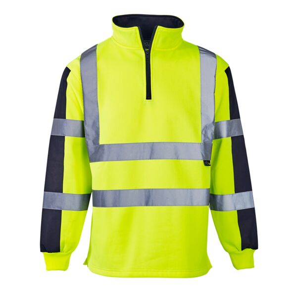 Hi Vis 2 Tone Orange Rugby Shirt Thumbnail