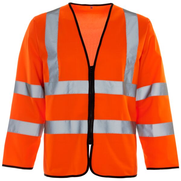 Hi Vis Long Sleeved Vest - Zip Thumbnail