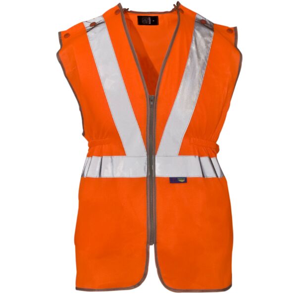 Hi Vis Polyester Long Tracker Vest Thumbnail
