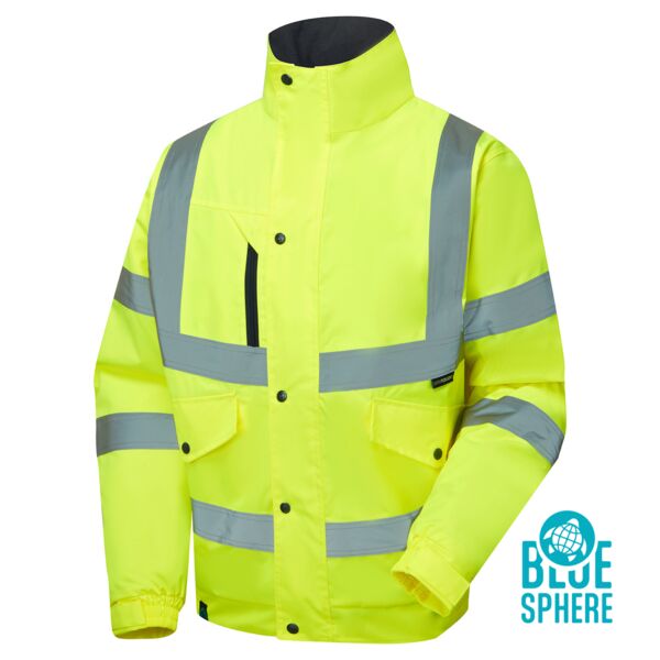 Supertouch Eco Hi Vis Yellow Bomber Jacket Thumbnail