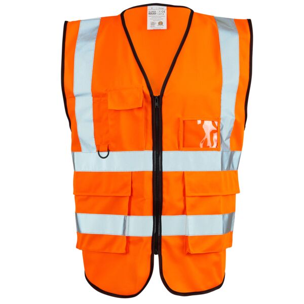 Supertouch Hi Vis Yellow 2 Tone Executive Vest Thumbnail