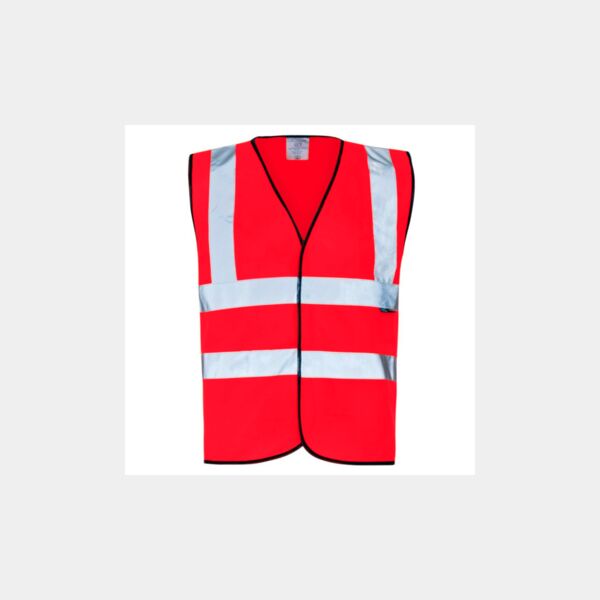 Supertouch Hi Vis Red Velcro Vest Thumbnail