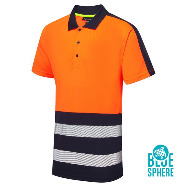 Essentials Hi-Vis Eco Coolair Orange Polo Shirt Thumbnail