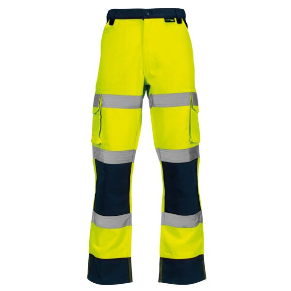 Supertouch Hi-Vis 2 Tone Yellow Combat Trousers Thumbnail