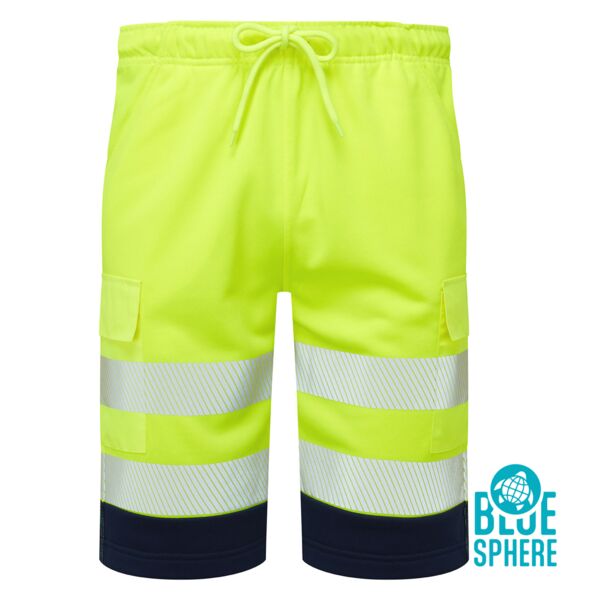 Essentials Hi-Vis Eco CottonCool Yellow Shorts Thumbnail