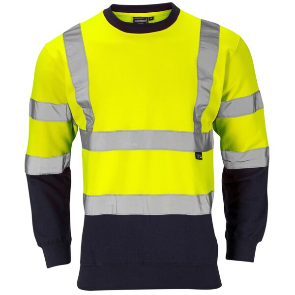 Supertouch Hi-Vis 2 Tone Yellow Sweatshirt Thumbnail