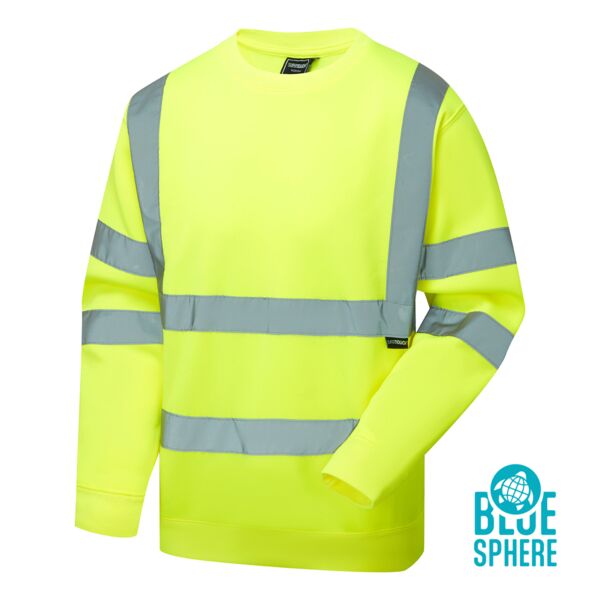 Supertouch Eco Hi Vis Yellow Sweatshirt  Thumbnail