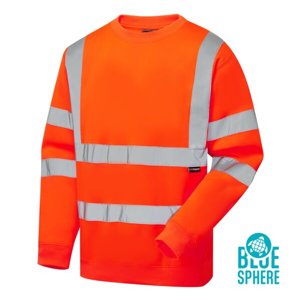 Supertouch Eco Hi Vis Orange Sweatshirt  Thumbnail