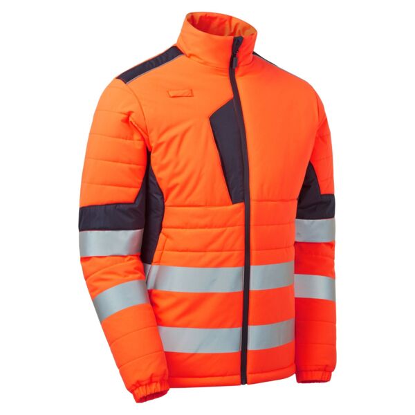 System High Vis Eco Two Tone Orange Thermal Baffle Jacket Thumbnail