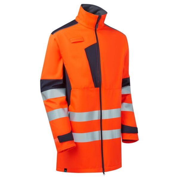 System Hi Vis Eco 3-Layer Orange Softshell Parka Thumbnail