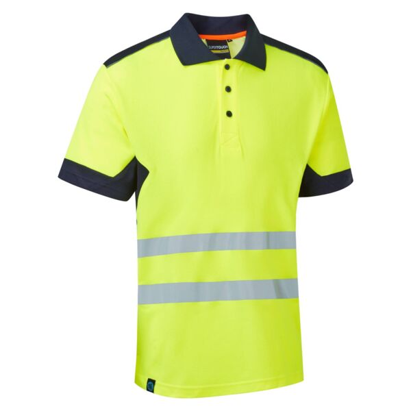 System Hi-Vis Eco Yellow CottonCool Short Sleeve Polo Thumbnail