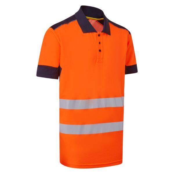System Hi-Vis Eco Orange CottonCool Short Sleeve Polo Thumbnail