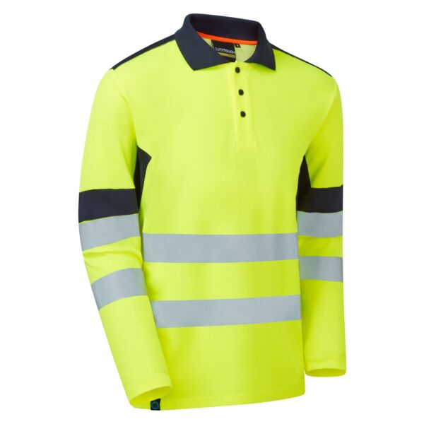 System Hi-Vis Eco Yellow CottonCool Long Sleve Polo Thumbnail