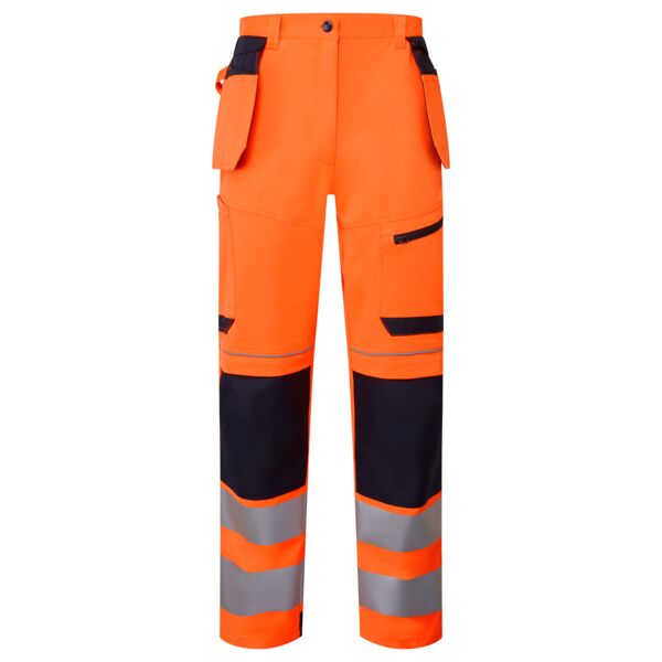 System Hi-Vis Eco Stretch Removable Holster Orange Trousers  Thumbnail