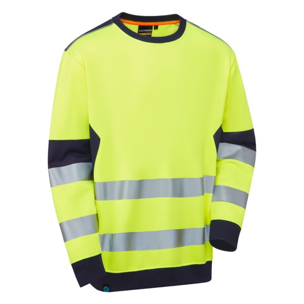 System Hi-Vis ECO Crew Neck Yellow Sweatshirt  Thumbnail