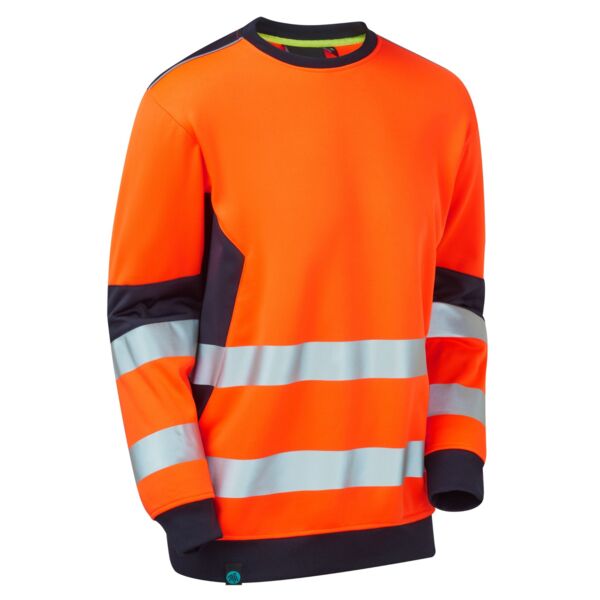 System Hi-Vis ECO Crew Neck Orange Sweatshirt  Thumbnail