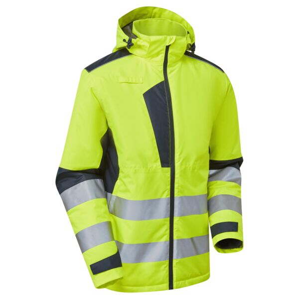 System Hi Vis Eco Thermal Waterproof Yellow/Navy Jacket  Thumbnail