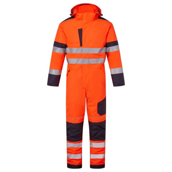 System Hi Vis Eco Insulated Orange/Navy Coverall Thumbnail