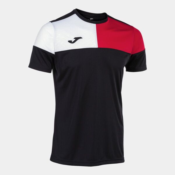 CREW V SHORT SLEEVE T-SHIRT BLACK RED WHITE Thumbnail