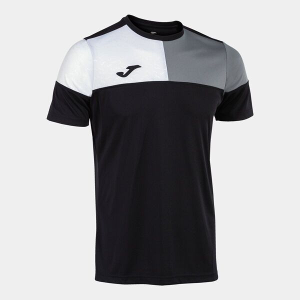 CREW V SHORT SLEEVE T-SHIRT BLACK GREY WHITE Thumbnail