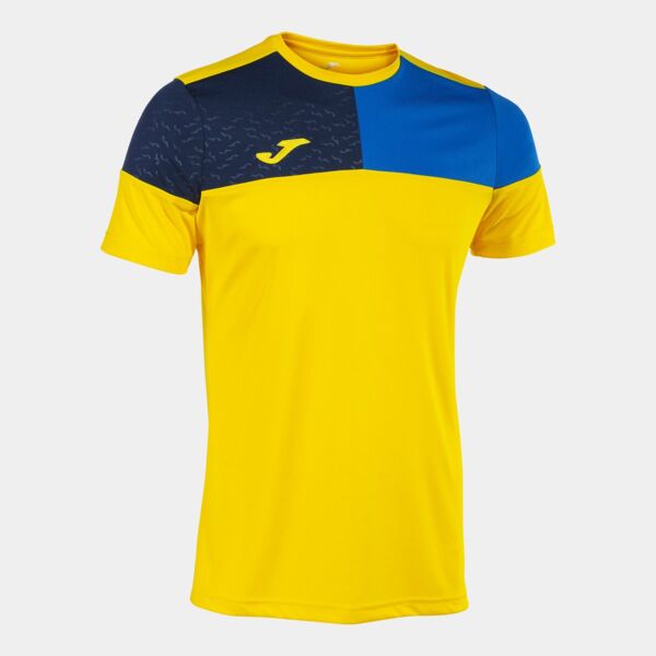 CREW V SHORT SLEEVE T-SHIRT YELLOW ROYAL NAVY Thumbnail