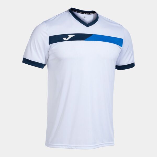 COURT SHORT SLEEVE T-SHIRT WHITE ROYAL NAVY Thumbnail