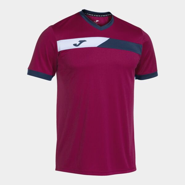 COURT SHORT SLEEVE T-SHIRT CRIMSON NAVY WHITE Thumbnail