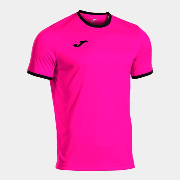COMBI PREMIUM SHORT SLEEVE T-SHIRT FLUOR PINK BLACK Thumbnail