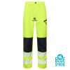 Essentials Hi Vis Eco Coolair 4-Way Stretch Yellow Trousers   Thumbnail