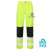 Essentials Hi Vis Eco Coolair 4-Way Stretch Yellow Trousers   Thumbnail