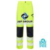 Essentials Hi Vis Eco Coolair 4-Way Stretch Yellow Trousers   Thumbnail